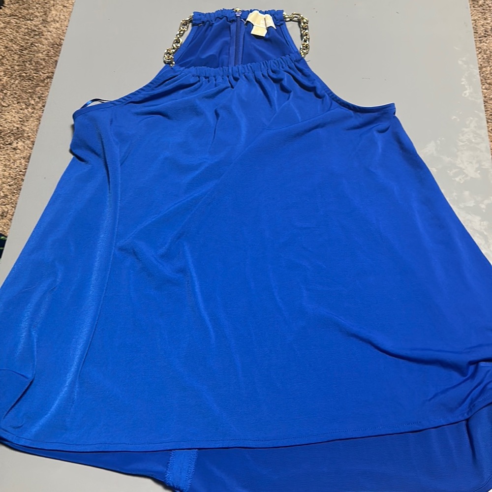 Michael Kors S blue chain tank top